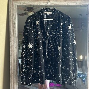 Loft star tie front blouse in a large.